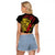Papua New Guinea 49th Independence Day Raglan Cropped T Shirt Motuan Revareva Bird-of-Paradise