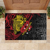 Papua New Guinea 49th Independence Day Rubber Doormat Motuan Revareva Bird-of-Paradise