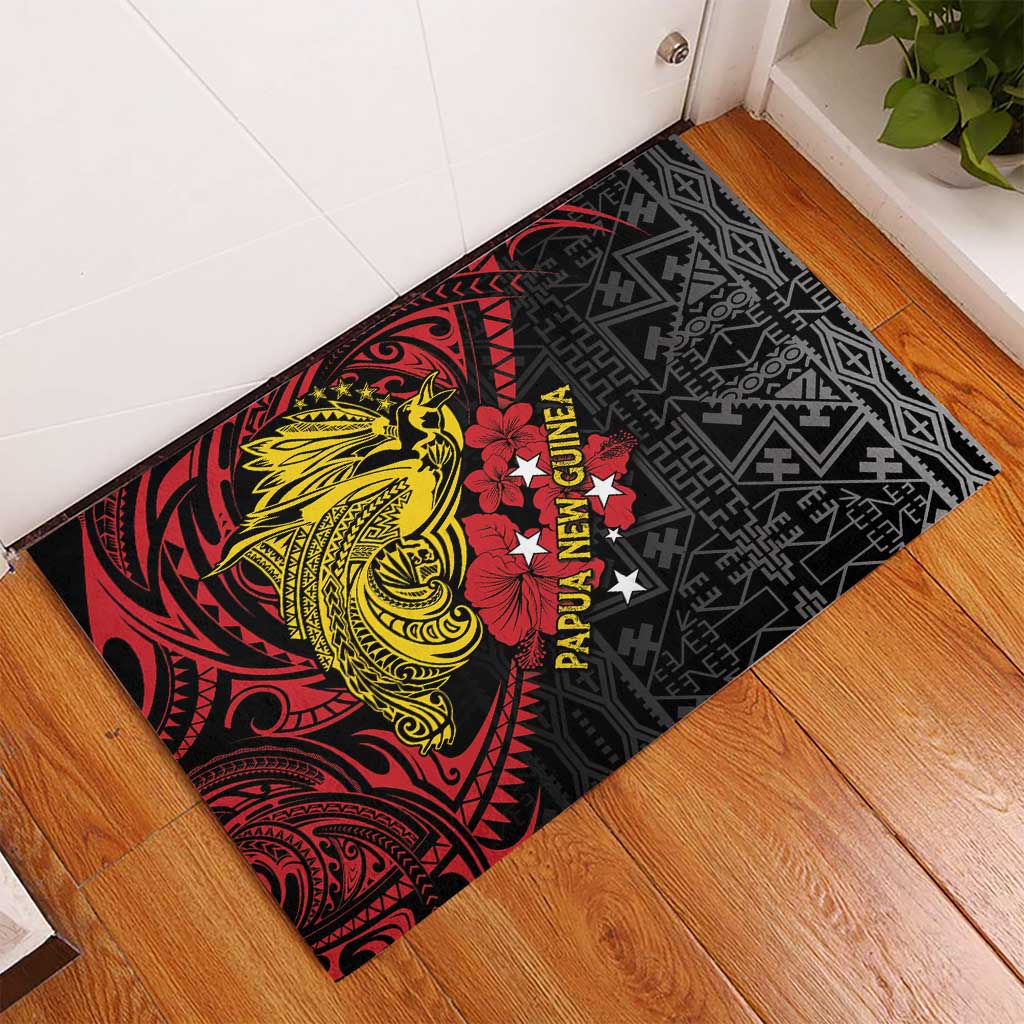Papua New Guinea 49th Independence Day Rubber Doormat Motuan Revareva Bird-of-Paradise