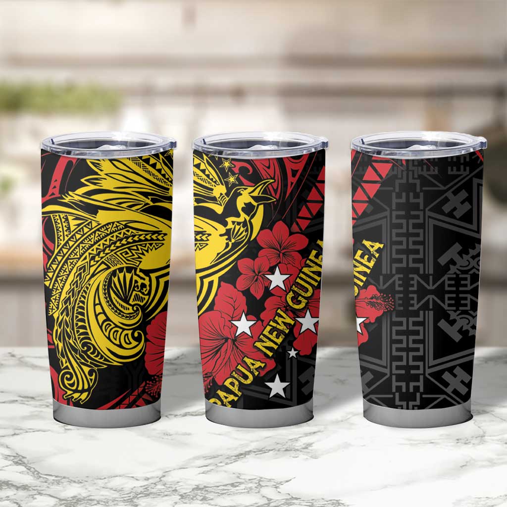 Papua New Guinea 49th Independence Day Tumbler Cup Motuan Revareva Bird-of-Paradise