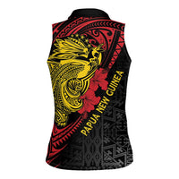 Papua New Guinea 49th Independence Day Women Sleeveless Polo Shirt Motuan Revareva Bird-of-Paradise