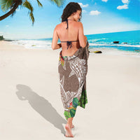 Polynesia Sarong Sharks Duo Tropical Brown