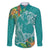 Polynesia Family Matching Mermaid Dress and Hawaiian Shirt Sharks Duo Tropical Teal