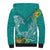 Polynesia Sherpa Hoodie Sharks Duo Tropical Teal
