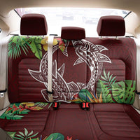 Polynesia Back Car Seat Cover Sharks Duo Tropical Oxblood