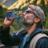 Polynesia 4 in 1 Can Cooler Tumbler Sharks Duo Tropical Navy