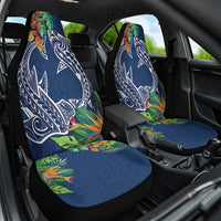 Polynesia Car Seat Cover Sharks Duo Tropical Navy