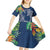 Polynesia Kid Short Sleeve Dress Sharks Duo Tropical Navy