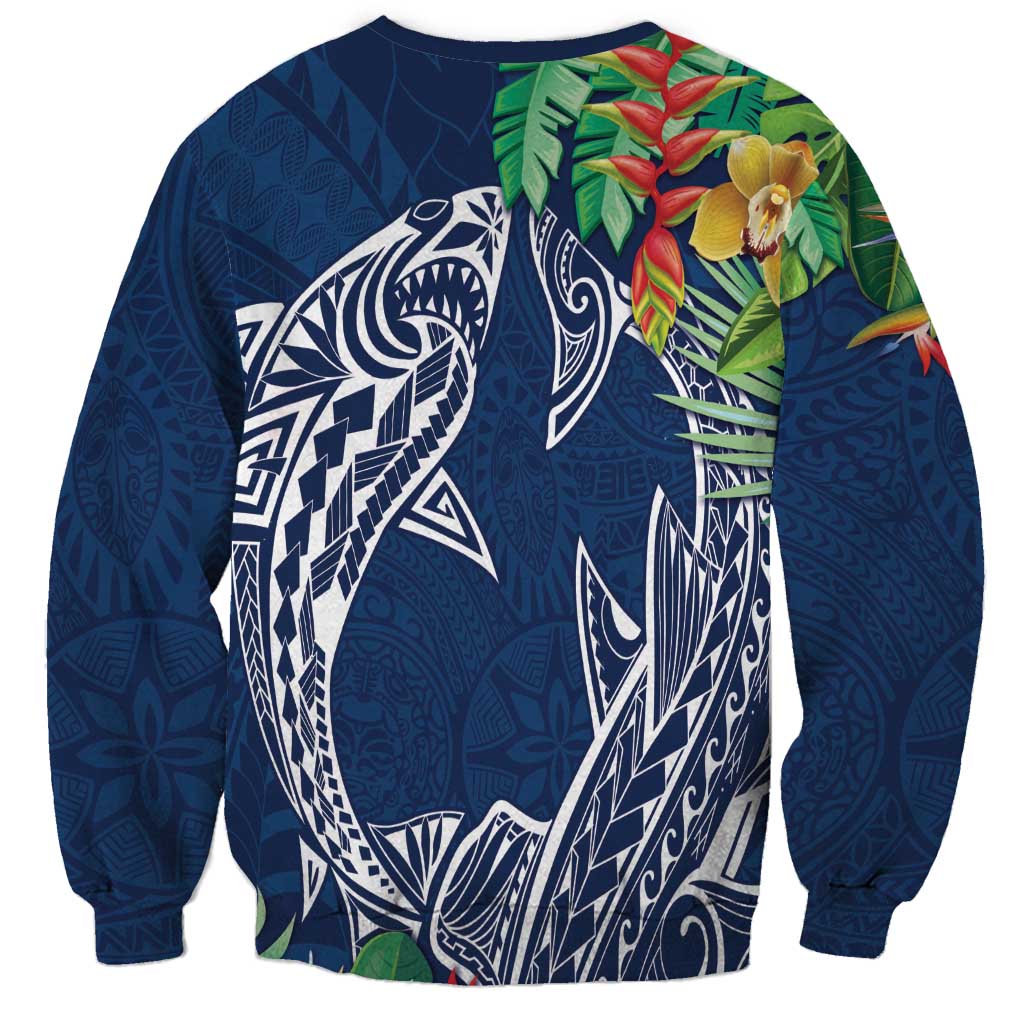Polynesia Sweatshirt Sharks Duo Tropical Navy