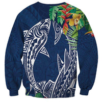 Polynesia Sweatshirt Sharks Duo Tropical Navy