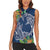 Polynesia Women Sleeveless Polo Shirt Sharks Duo Tropical Navy