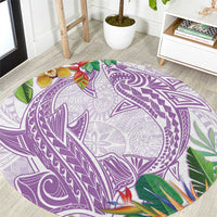Polynesia Round Carpet Sharks Duo Tropical Lavender LT7 Lavender - Polynesian Pride