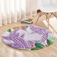 Polynesia Round Carpet Sharks Duo Tropical Lavender LT7 - Polynesian Pride