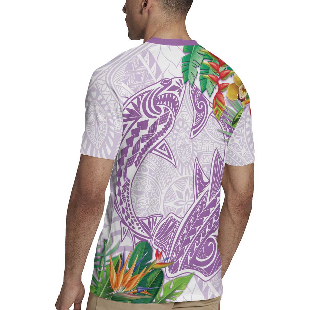 Polynesia Rugby Jersey Sharks Duo Tropical Lavender