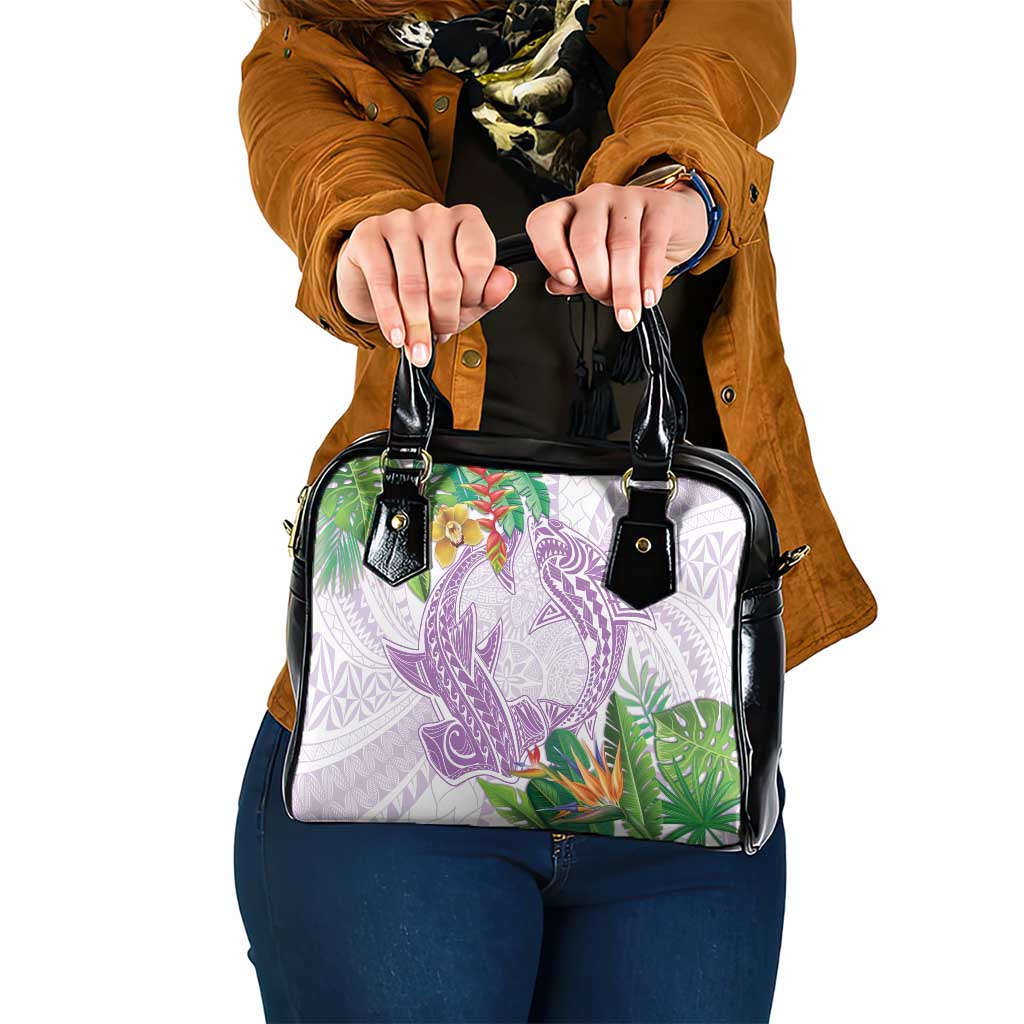 Polynesia Shoulder Handbag Sharks Duo Tropical Lavender LT7 One Size Lavender - Polynesian Pride