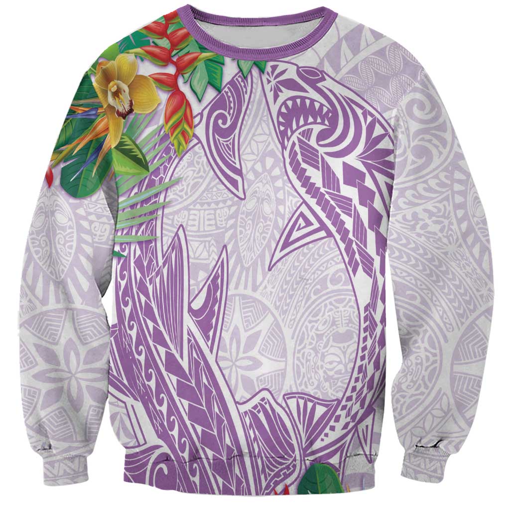Polynesia Sweatshirt Sharks Duo Tropical Lavender