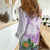 Polynesia Women Casual Shirt Sharks Duo Tropical Lavender