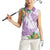 Polynesia Women Sleeveless Polo Shirt Sharks Duo Tropical Lavender