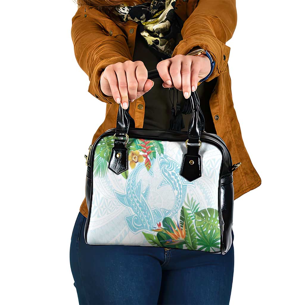 Polynesia Shoulder Handbag Sharks Duo Tropical Turquoise LT7 One Size Turquoise - Polynesian Pride