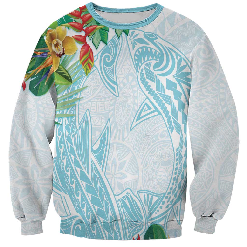 Polynesia Sweatshirt Sharks Duo Tropical Turquoise
