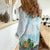 Polynesia Women Casual Shirt Sharks Duo Tropical Turquoise