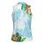 Polynesia Women Sleeveless Polo Shirt Sharks Duo Tropical Turquoise