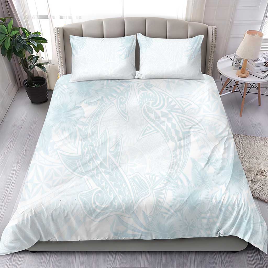 Polynesia Bedding Set Sharks Duo Tropical Off White LT7 - Polynesian Pride