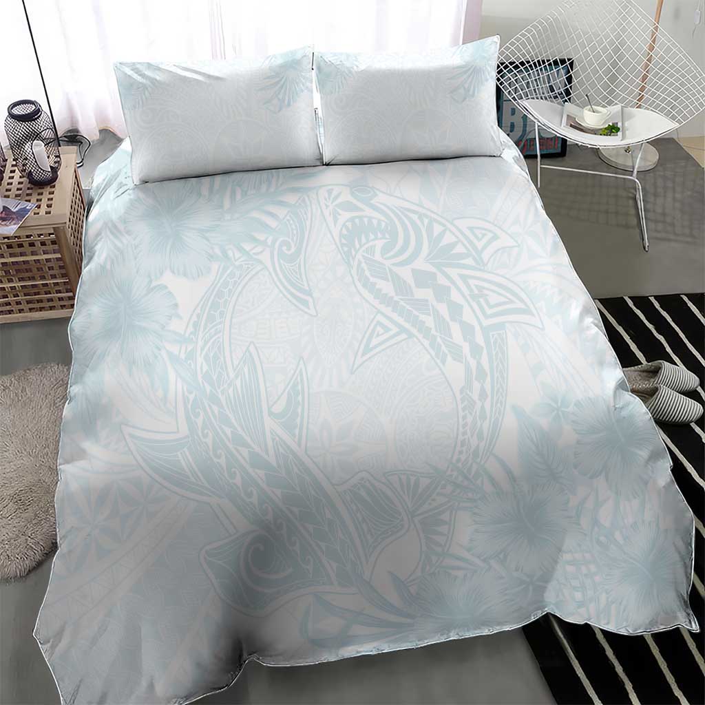 Polynesia Bedding Set Sharks Duo Tropical Off White LT7 - Polynesian Pride