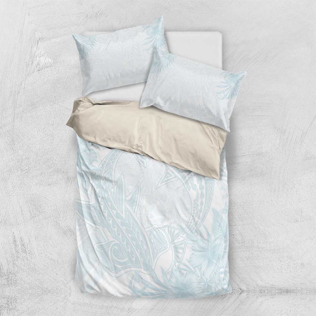 Polynesia Bedding Set Sharks Duo Tropical Off White LT7 US Twin 172cm x 218cm White - Polynesian Pride