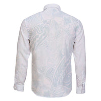 Polynesia Family Matching Off Shoulder Maxi Dress and Hawaiian Shirt Sharks Duo Tropical Off White