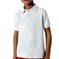 Polynesia Kid Polo Shirt Sharks Duo Tropical Off White
