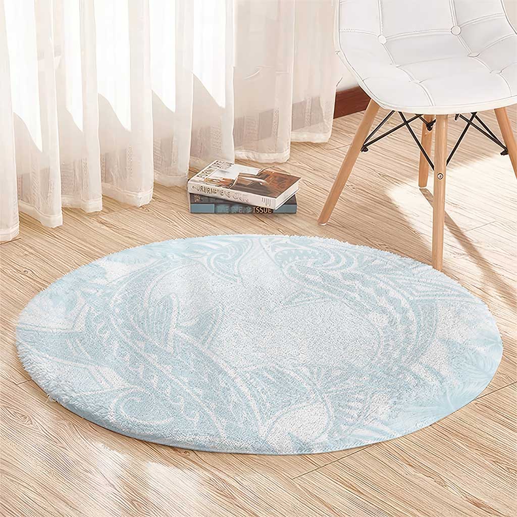 Polynesia Round Carpet Sharks Duo Tropical Off White LT7 - Polynesian Pride
