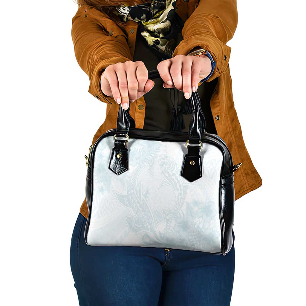 Polynesia Shoulder Handbag Sharks Duo Tropical Off White LT7 One Size White - Polynesian Pride
