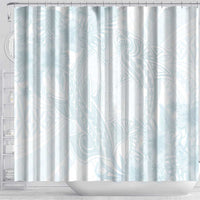 Polynesia Shower Curtain Sharks Duo Tropical Off White