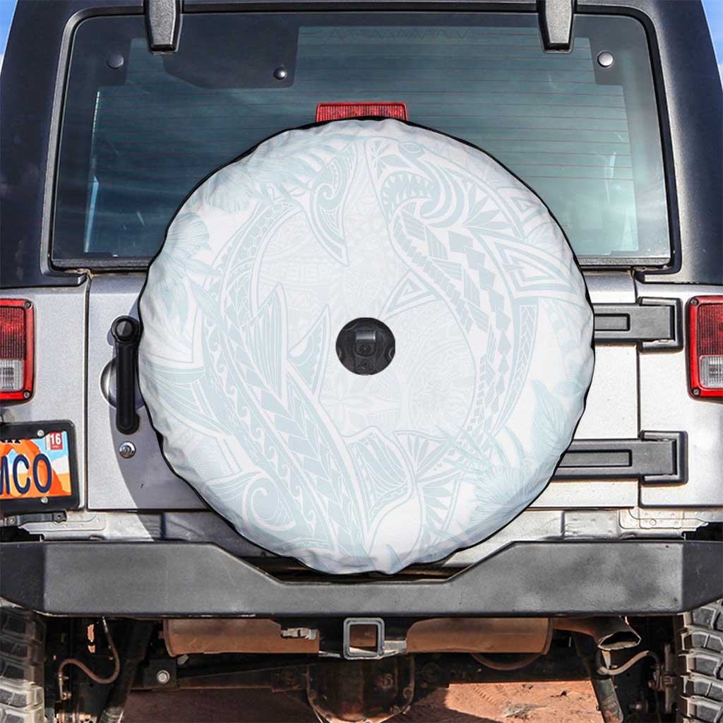 Polynesia Spare Tire Cover Sharks Duo Tropical Off White LT7 White - Polynesian Pride
