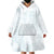Polynesia Wearable Blanket Hoodie Sharks Duo Tropical Off White