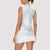 Polynesia Women Sleeveless Polo Shirt Sharks Duo Tropical Off White