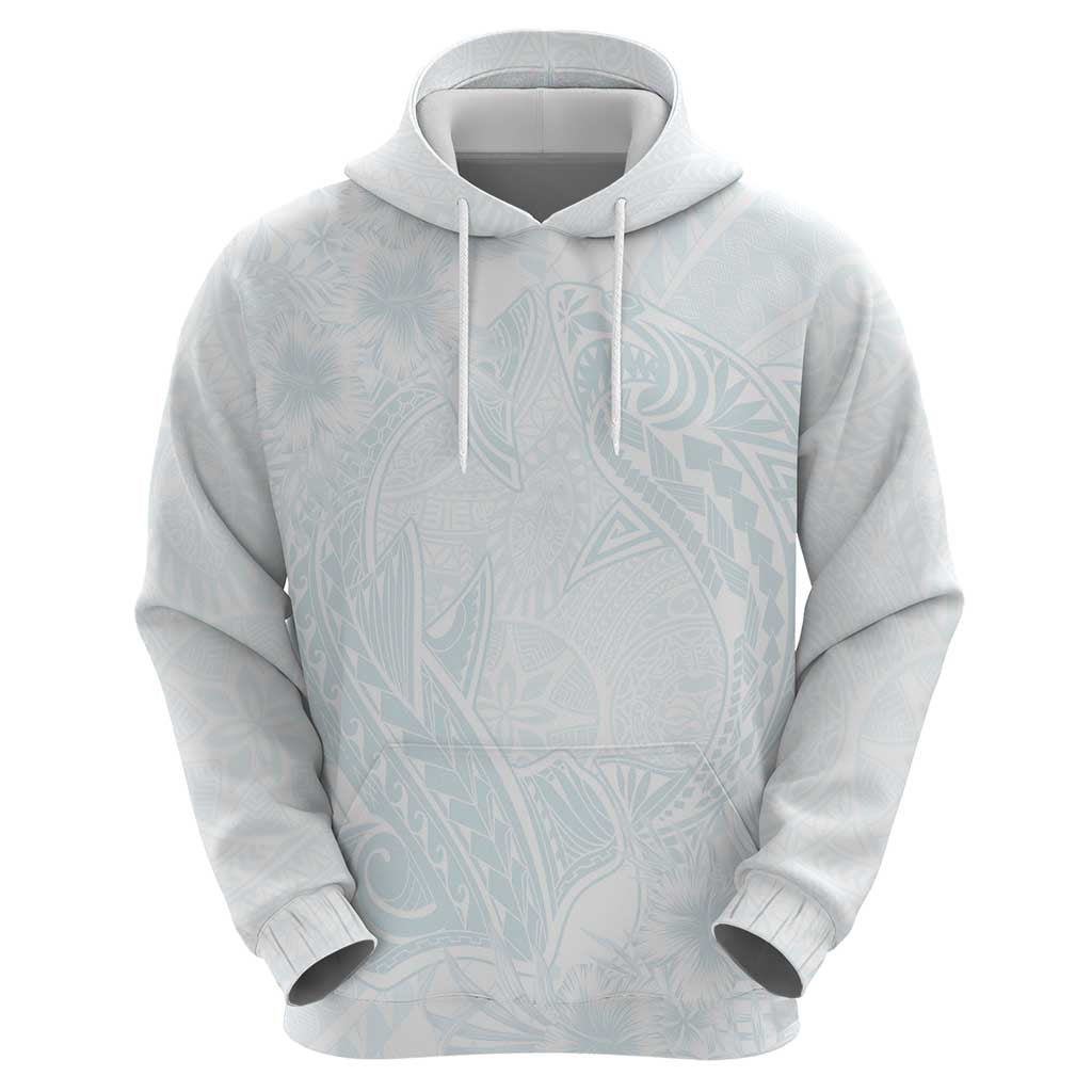 Polynesia Zip Hoodie Sharks Duo Tropical Off White LT7 - Polynesian Pride