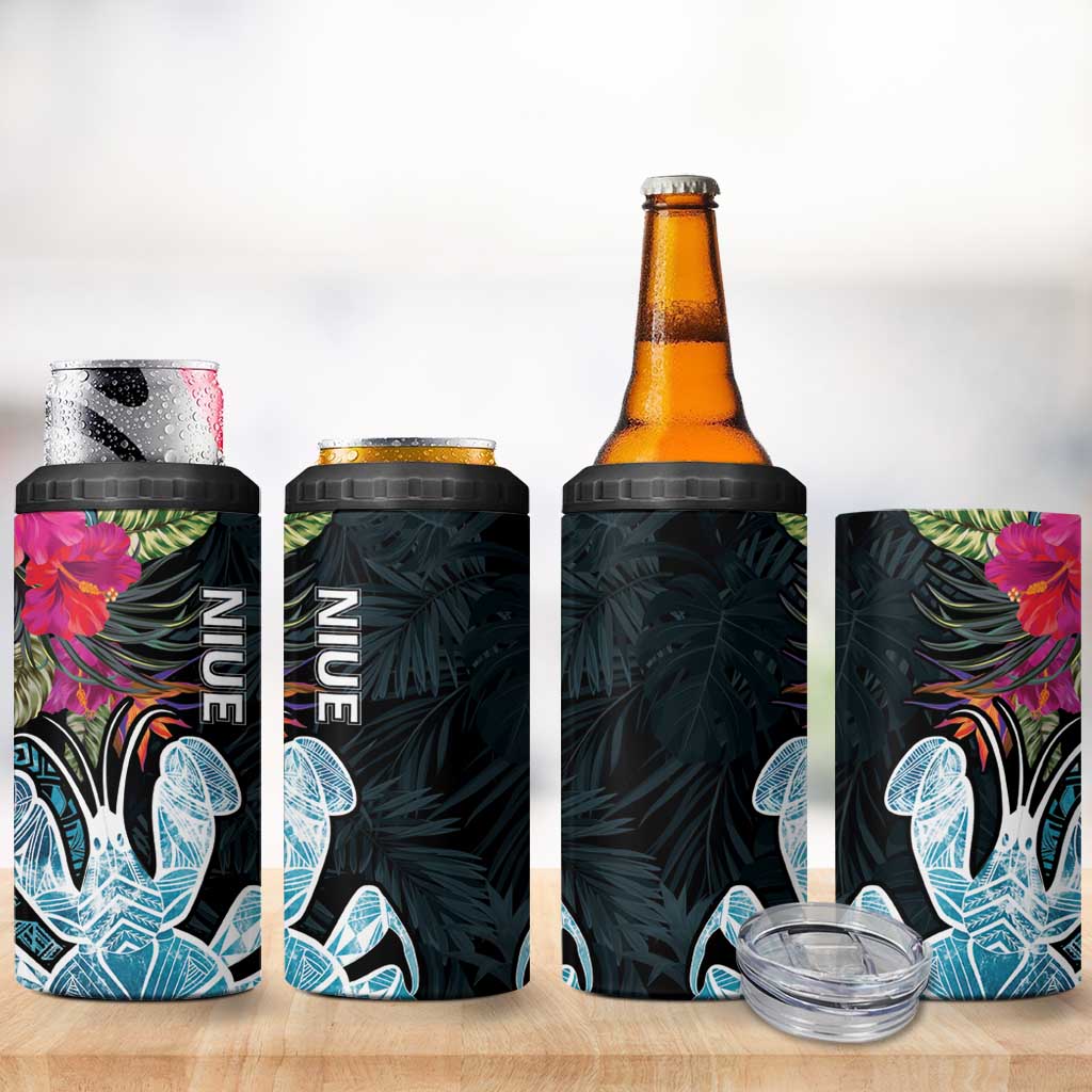 Niue 4 in 1 Can Cooler Tumbler Hiapo Mix Coconut Crab