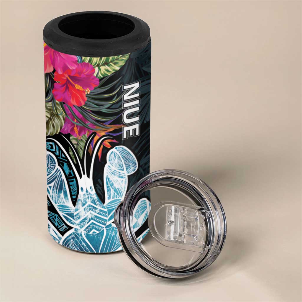 Niue 4 in 1 Can Cooler Tumbler Hiapo Mix Coconut Crab