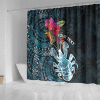 Niue Personalised Shower Curtain Hiapo Mix Coconut Crab LT7 - Polynesian Pride