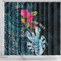 Niue Personalised Shower Curtain Hiapo Mix Coconut Crab LT7 - Polynesian Pride