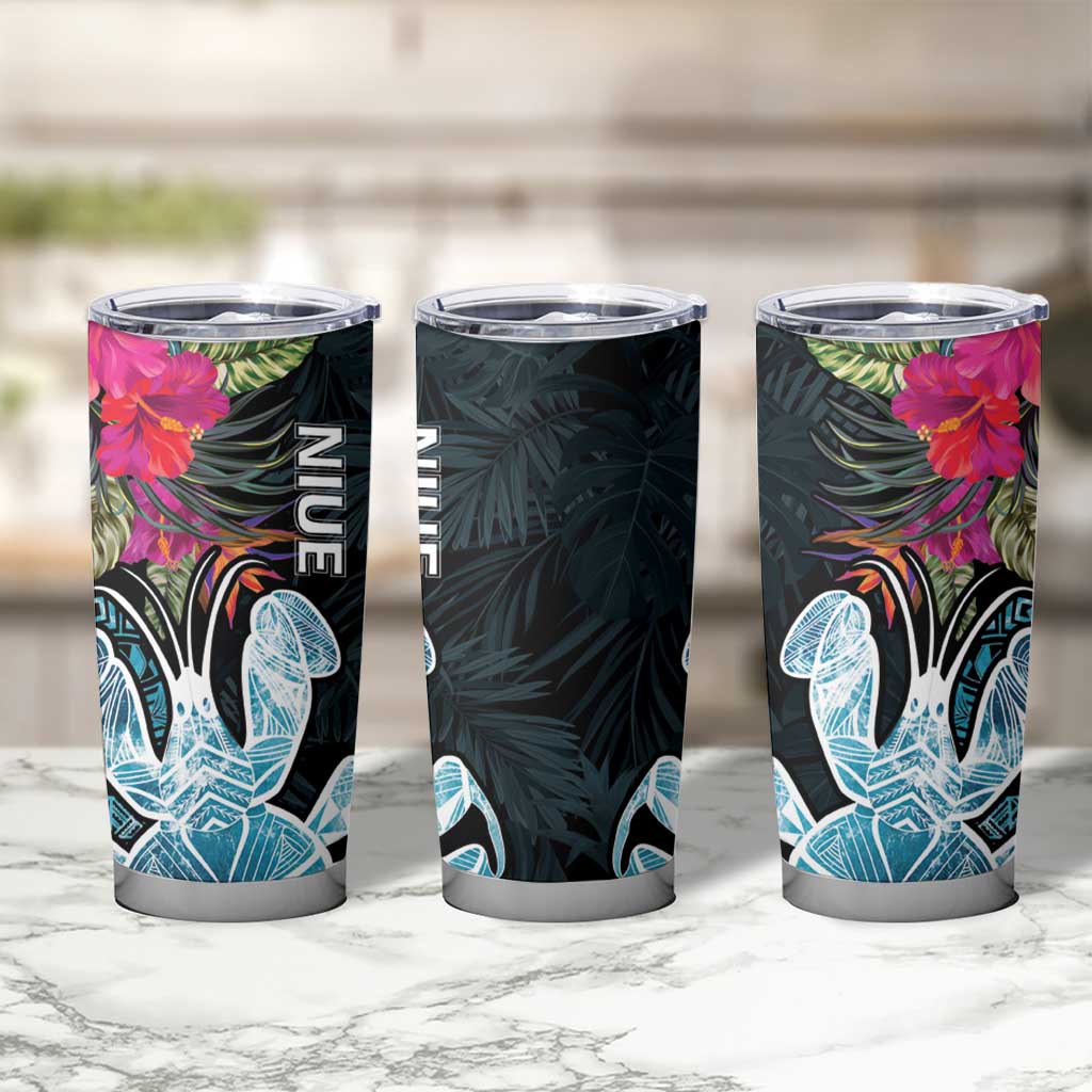 Niue Tumbler Cup Hiapo Mix Coconut Crab
