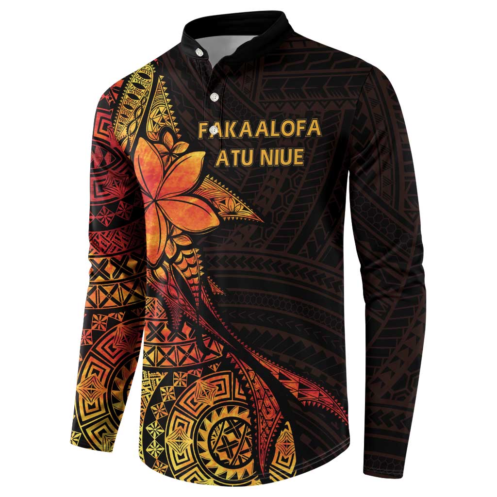 Niue Fakaalofa Atu Personalised Button Sweatshirt Whale Hiapo Fiery Motif