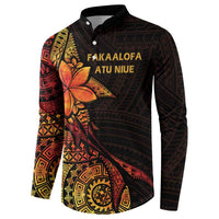 Niue Fakaalofa Atu Personalised Button Sweatshirt Whale Hiapo Fiery Motif