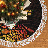 Niue Fakaalofa Atu Tree Skirt Whale Hiapo Fiery Motif LT7 - Polynesian Pride