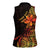 Niue Fakaalofa Atu Personalised Women Sleeveless Polo Shirt Whale Hiapo Fiery Motif