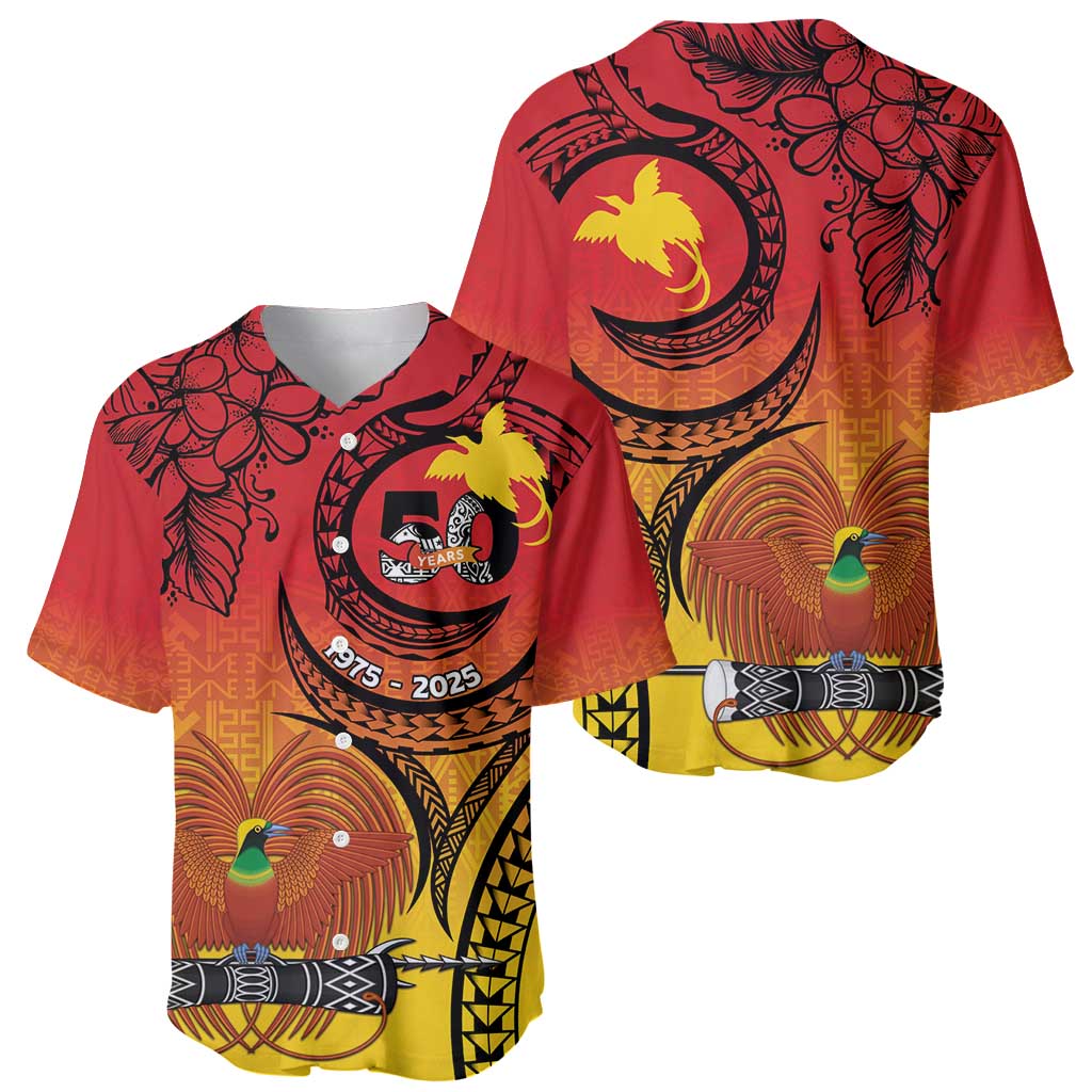 Papua New Guinea 50 Years Baseball Jersey Motuan Motifs