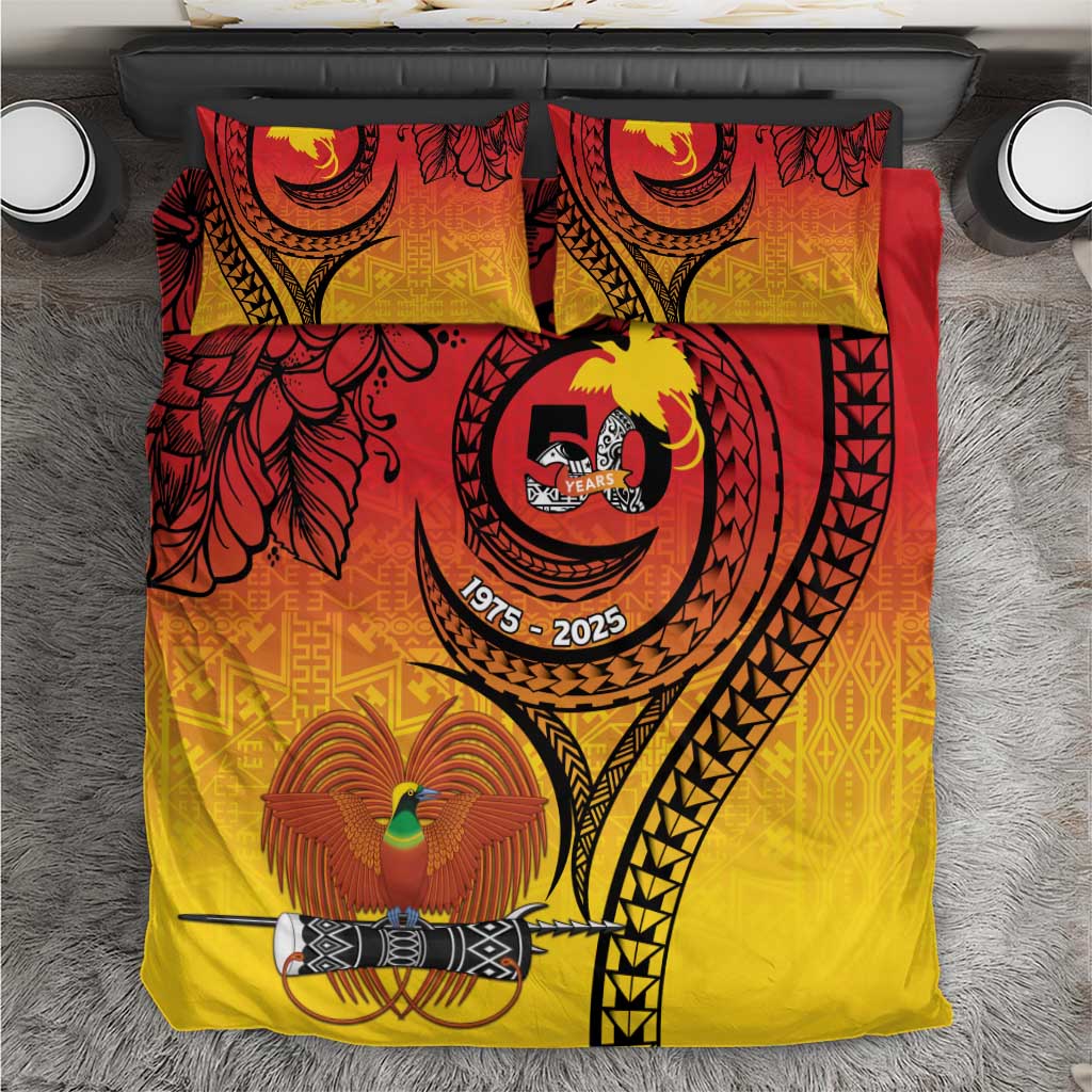 Papua New Guinea 50 Years Bedding Set Motuan Motifs LT7 Colorful - Polynesian Pride