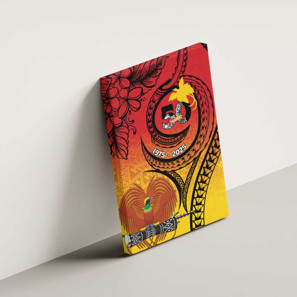 Papua New Guinea 50 Years Canvas Wall Art Motuan Motifs